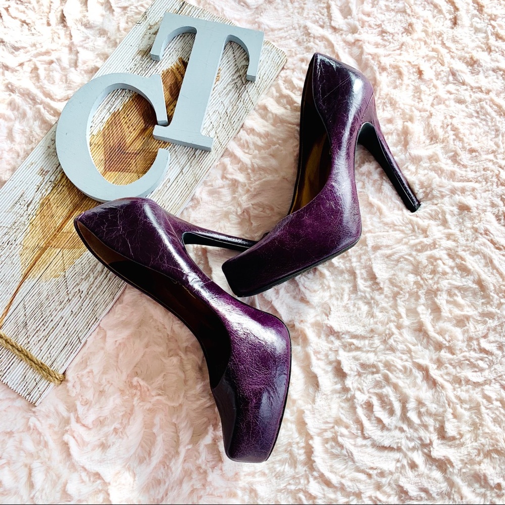 Jessica Simpson Leather Platform Heels